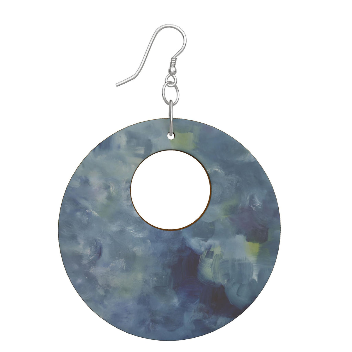 Blu Wooden Earrings Organic Shapes