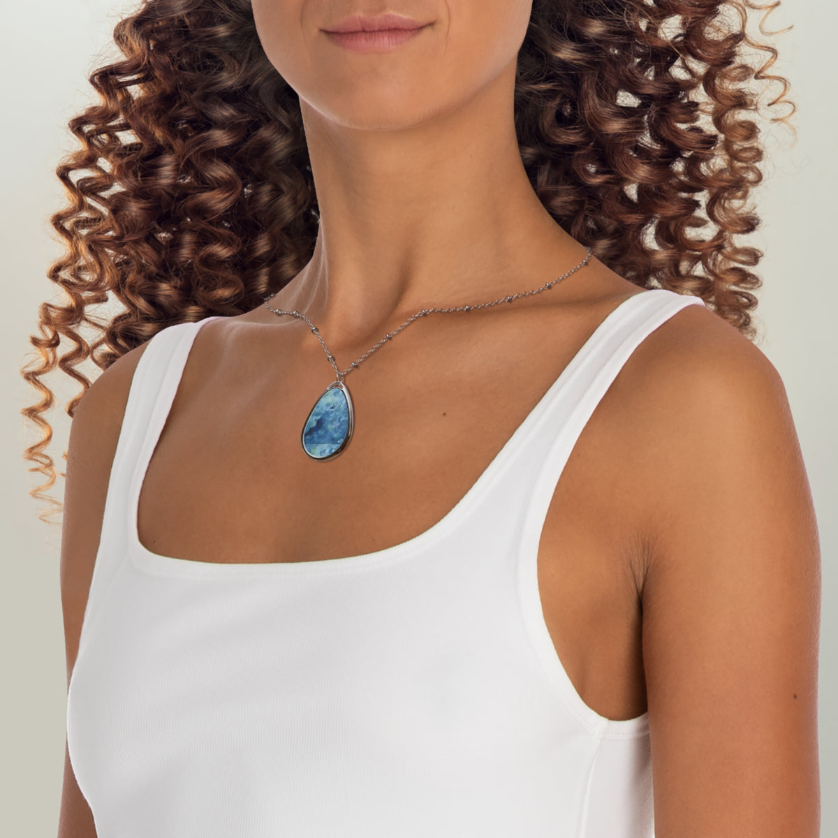 Blu Oval Necklace
