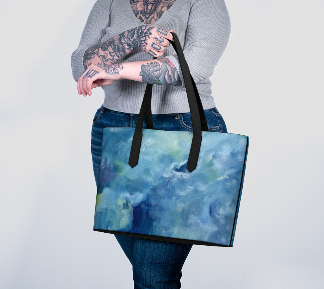 Blu Tote Vegan Leather