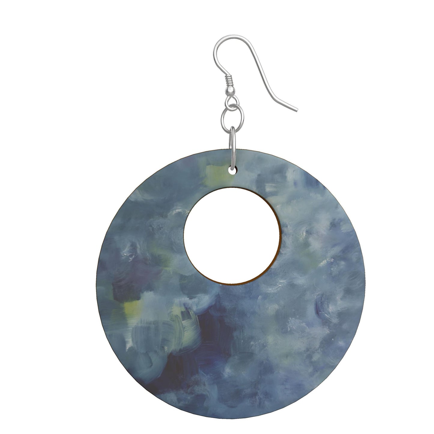 Blu Wooden Earrings Organic Shapes