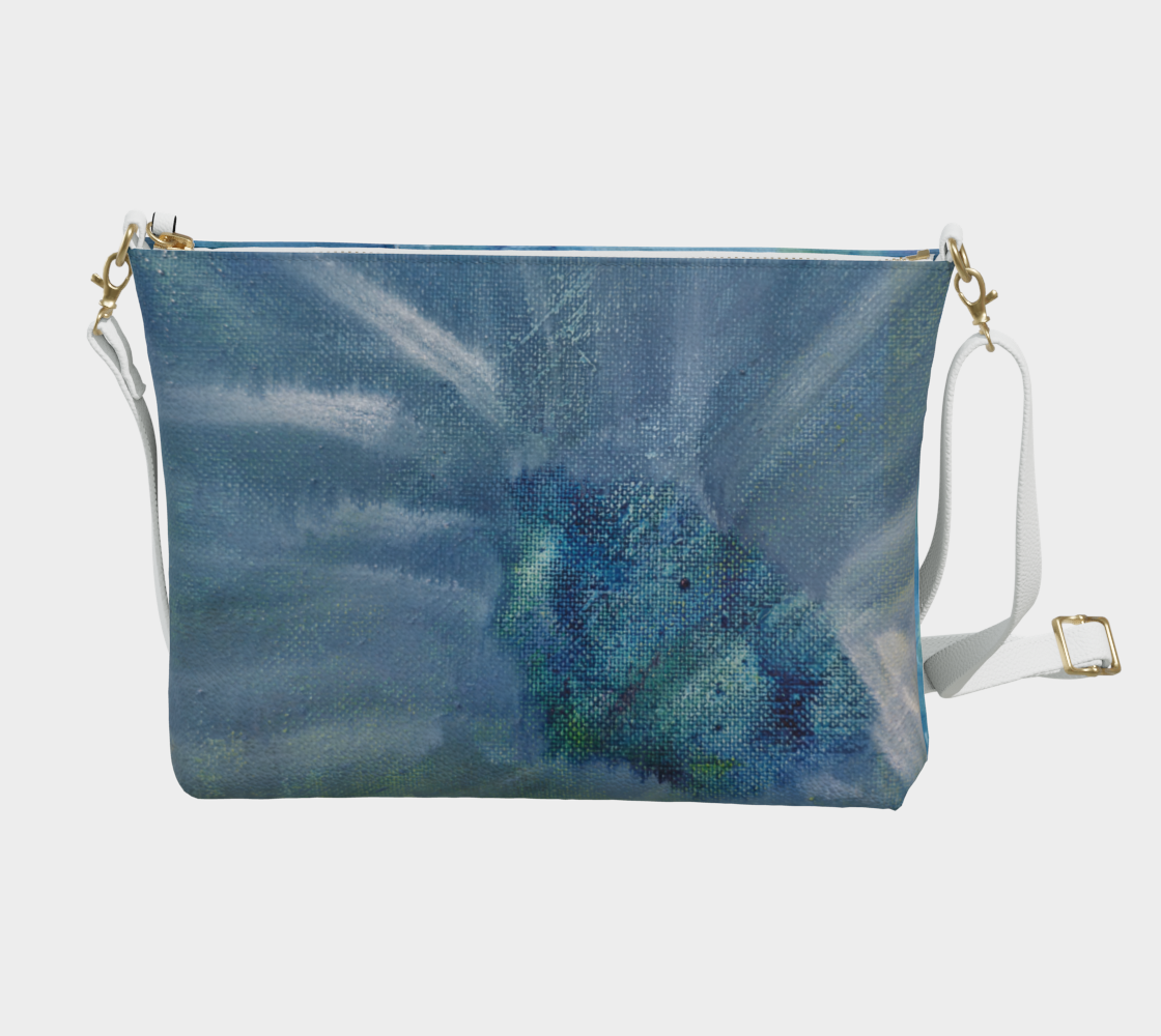 Blu Vegan Leather Crossbody Purse