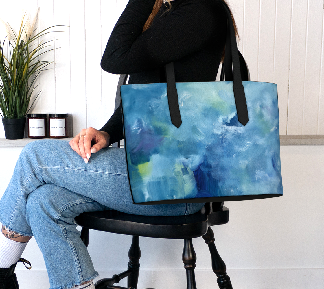 Blu Tote Vegan Leather